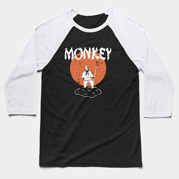 Monkey Magic Baseball T-Shirt by VEKTORKITA